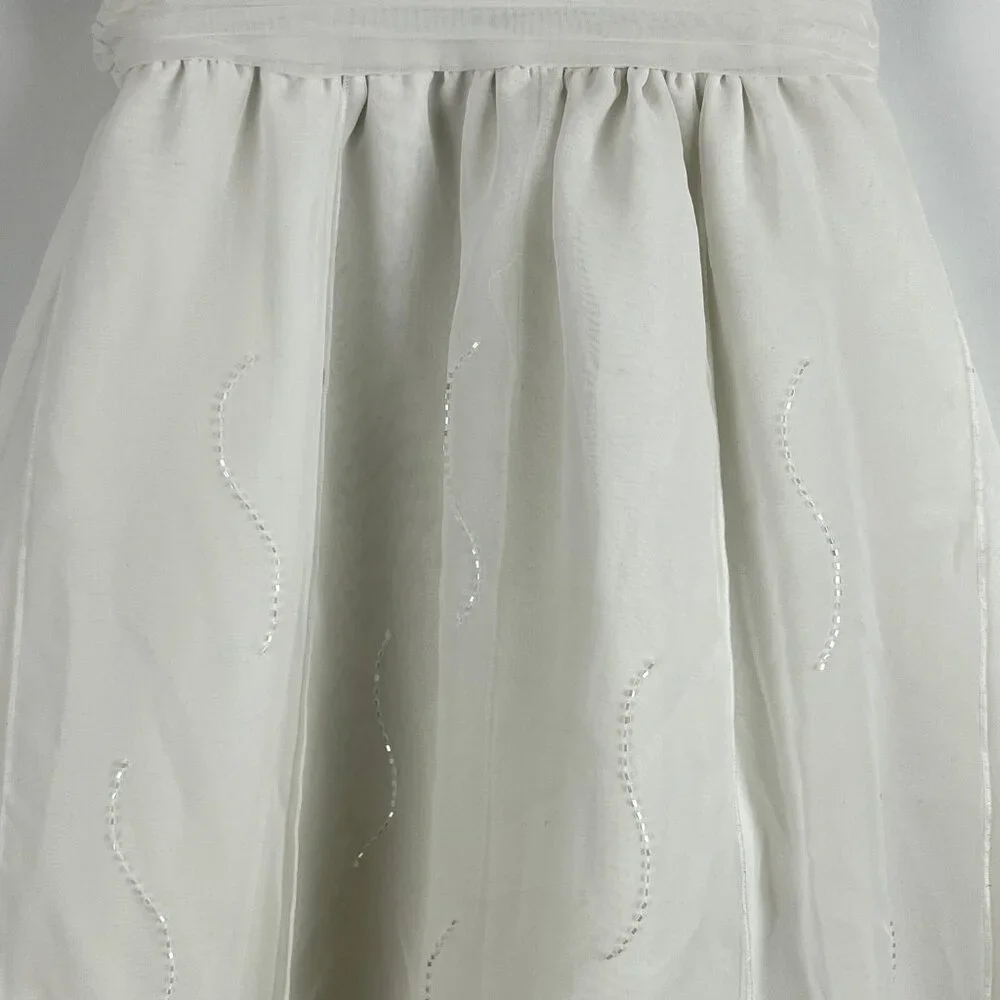 Sarah Louise Baby Formal Dress Size 6 Mths White Fit Flare Polyester Nylon - Picture 3 of 9